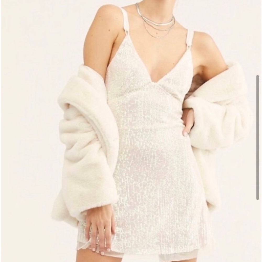 Free People Gold Rush Dress Bachelorette New Years NWT - Picture 5 of 9